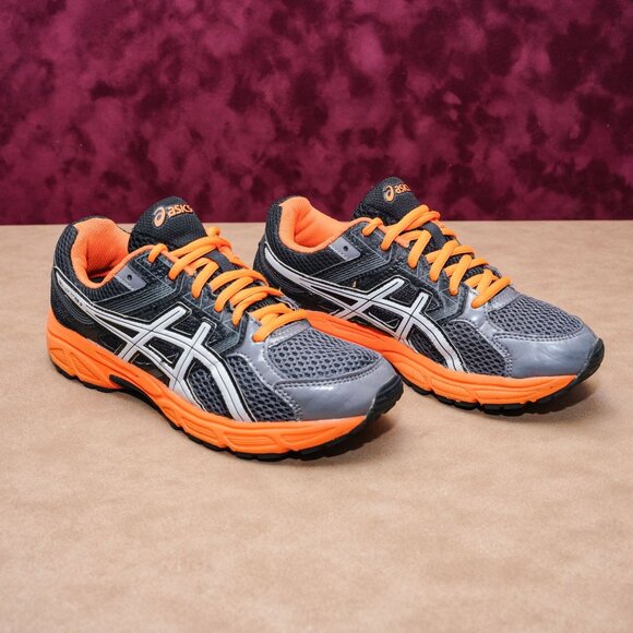 Asics Unisex Gel Contend 3 Orange Fabric Lace-up Running Sneakers W8 M5.5 - Picture 1 of 5